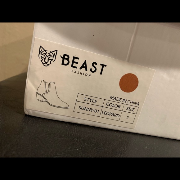 Beast BRAND NEW, IN BOX Cheetah BOOTIES - Picture 8 of 8